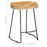 Gavin Bar Stools 2 pcs Solid Mango Wood - Extra Image