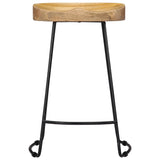 Gavin Bar Stools 2 pcs Solid Mango Wood - Side View