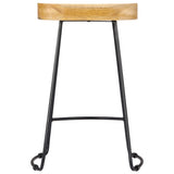 Gavin Bar Stools 2 pcs Solid Mango Wood - Top-Down View