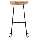 Gavin Bar Stools 2 pcs Solid Mango Wood - Top-Down View