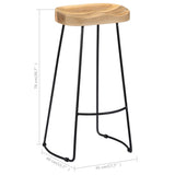 Gavin Bar Stools 2 pcs Solid Mango Wood - Extra Image