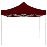 Professional Folding Party Tent Aluminium 3x3 m Wine Red - Front View