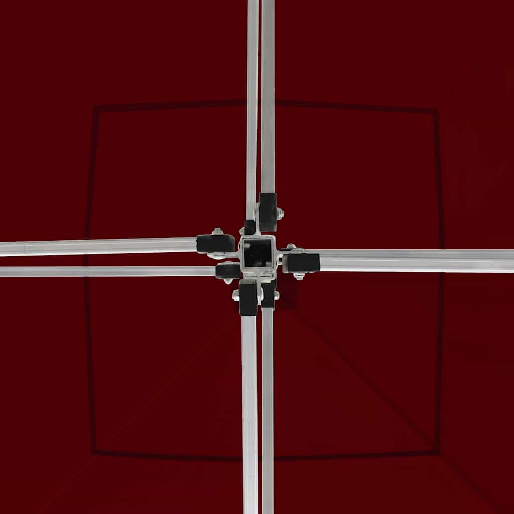 Professional Folding Party Tent Aluminium 3x3 m Wine Red