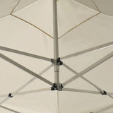 Professional Folding Party Tent with Walls Aluminium 3x3 m Cream - Low Angle