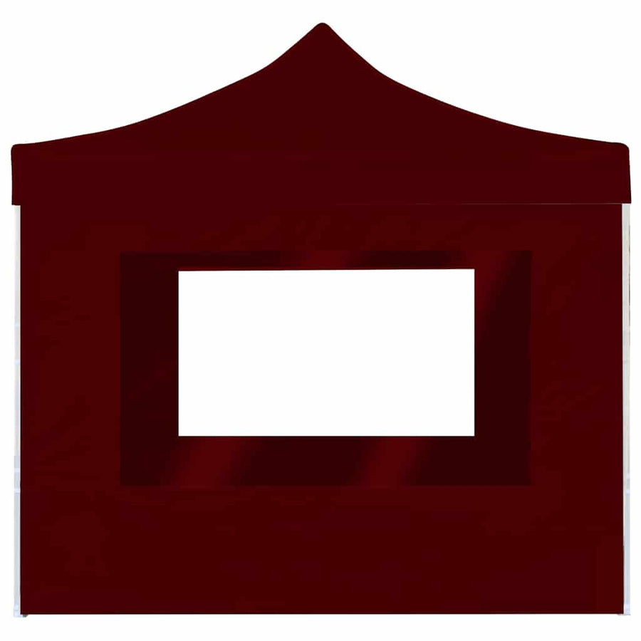 Professional Folding Party Tent with Walls Aluminium 3x3 m Wine Red
