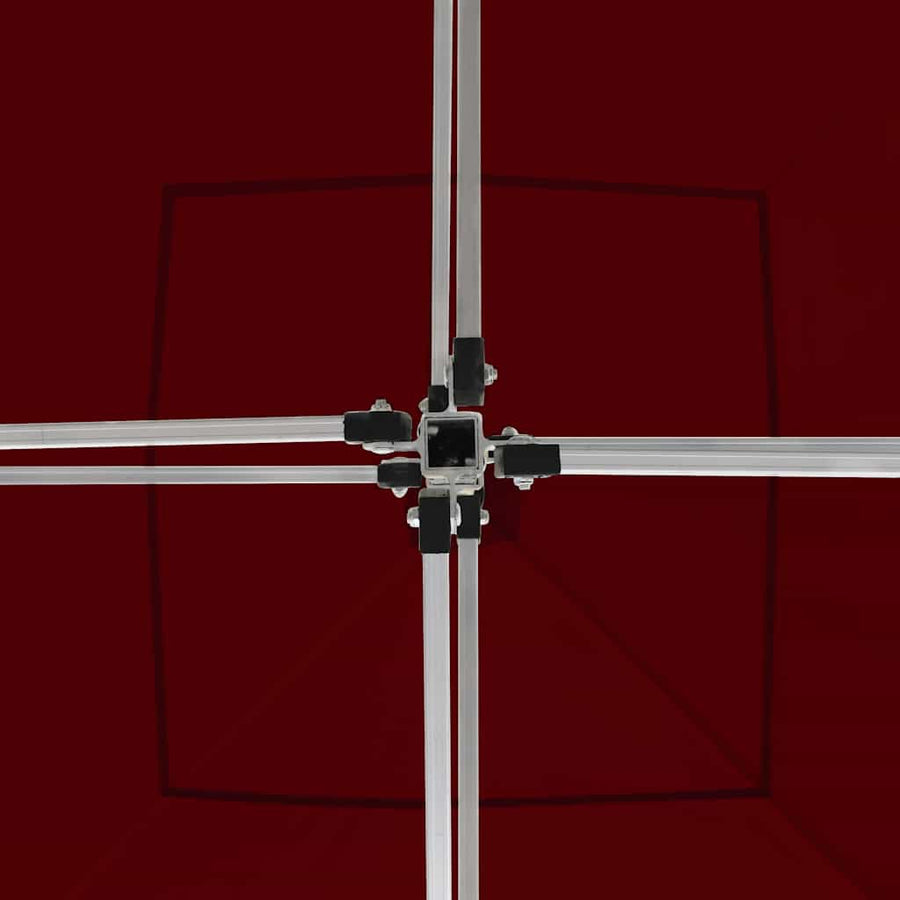Professional Folding Party Tent with Walls Aluminium 3x3 m Wine Red