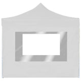 Professional Folding Party Tent with Walls Aluminium 3x3 m White - 45-Degree Angle