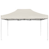 Professional Folding Party Tent Aluminium 4.5x3 m Cream - Front View