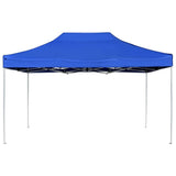 Professional Folding Party Tent Aluminium 4.5x3 m Blue - Front View