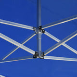 Professional Folding Party Tent Aluminium 4.5x3 m Blue - Rear View