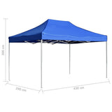 Professional Folding Party Tent Aluminium 4.5x3 m Blue
