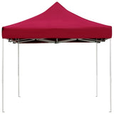 Professional Folding Party Tent Aluminium 4.5x3 m Wine Red - Top-Down View