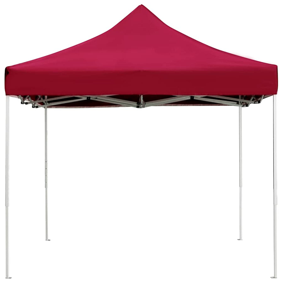 Professional Folding Party Tent Aluminium 4.5x3 m Wine Red