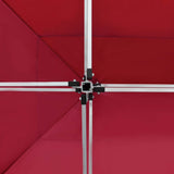 Professional Folding Party Tent Aluminium 4.5x3 m Wine Red - Rear View
