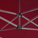 Professional Folding Party Tent Aluminium 4.5x3 m Wine Red - Close-Up Angle