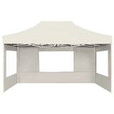 Professional Folding Party Tent with Walls Aluminium 4.5x3 m Cream
