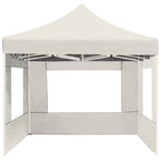 Professional Folding Party Tent with Walls Aluminium 4.5x3 m Cream