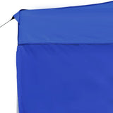Professional Folding Party Tent with Walls Aluminium 4.5x3 m Blue - Low Angle