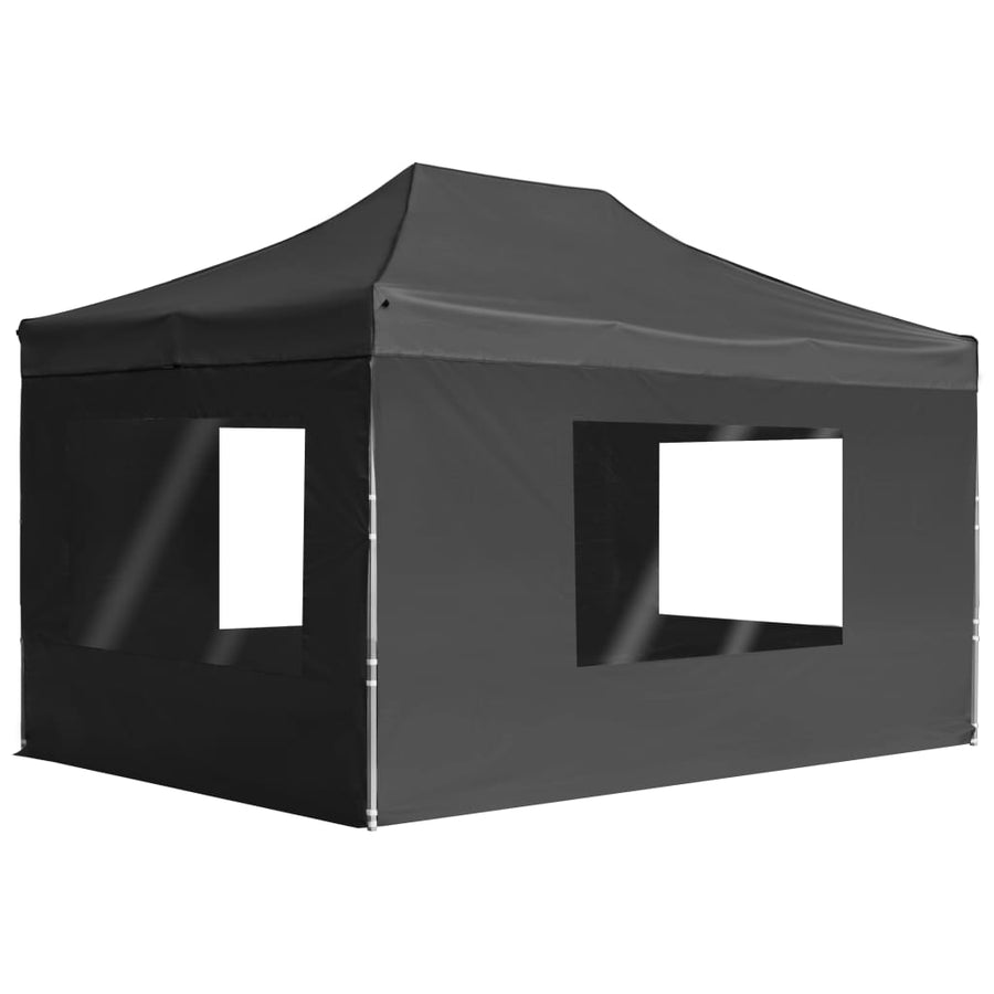 Professional Folding Party Tent with Walls 4.5x3 m Anthracite