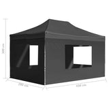 Professional Folding Party Tent with Walls Aluminium 4.5x3 m Anthracite - Extra Image