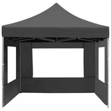 Professional Folding Party Tent with Walls Aluminium 4.5x3 m Anthracite - 45-Degree Angle