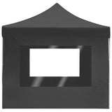 Professional Folding Party Tent with Walls Aluminium 4.5x3 m Anthracite - Close-Up Angle