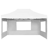 Professional Folding Party Tent with Walls Aluminium 4.5x3 m White - Top-Down View