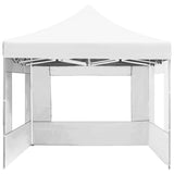Professional Folding Party Tent with Walls Aluminium 4.5x3 m White - 45-Degree Angle