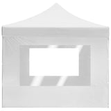 Professional Folding Party Tent with Walls Aluminium 4.5x3 m White - Close-Up Angle