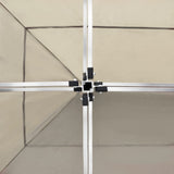 Professional Folding Party Tent Aluminium 6x3 m Cream - Rear View