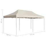 Professional Folding Party Tent Aluminium 6x3 m Cream - Low Angle