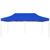Professional Folding Party Tent Aluminium 6x3 m Blue - Front View