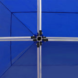Professional Folding Party Tent Aluminium 6x3 m Blue - Rear View