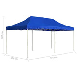 Professional Folding Party Tent Aluminium 6x3 m Blue - Low Angle