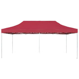 Professional Folding Party Tent Aluminium 6x3 m Wine Red - Front View