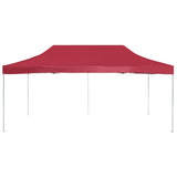 Professional Folding Party Tent Aluminium 6x3 m Wine Red - Side View
