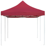 Professional Folding Party Tent Aluminium 6x3 m Wine Red - Top-Down View
