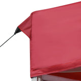 Professional Folding Party Tent Aluminium 6x3 m Wine Red - Close-Up Angle
