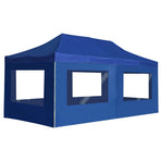 Professional Folding Party Tent with Walls Aluminium 6x3 m Blue