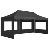 Professional Folding Party Tent with Walls Aluminium 6x3 m Anthracite - Front View