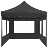 Professional Folding Party Tent with Walls Aluminium 6x3 m Anthracite - Close-Up Angle
