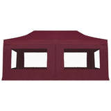 Professional Folding Party Tent with Walls Aluminium 6x3 m Wine Red