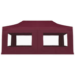 Professional Folding Party Tent with Walls Aluminium 6x3 m Wine Red