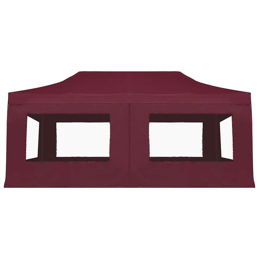 Professional Folding Party Tent with Walls Aluminium 6x3 m Wine Red