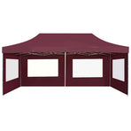 Professional Folding Party Tent with Walls Aluminium 6x3 m Wine Red