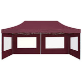 Professional Folding Party Tent with Walls Aluminium 6x3 m Wine Red - 45-Degree Angle