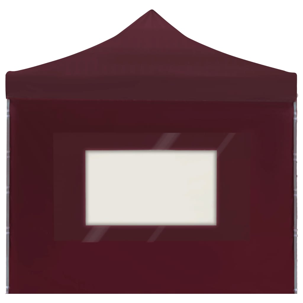 Professional Folding Party Tent with Walls Aluminium 6x3 m Wine Red