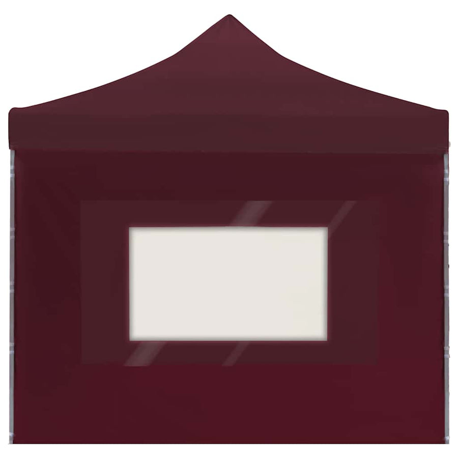 Professional Folding Party Tent with Walls Aluminium 6x3 m Wine Red