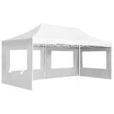 Professional Folding Party Tent with Walls Aluminium 6x3 m White - Front View