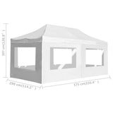 Professional Folding Party Tent with Walls Aluminium 6x3 m White - Extra Image